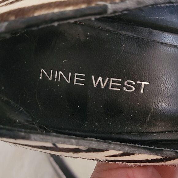Nine West Zebra Print Open Toe Stilleto - Picture 6 of 9